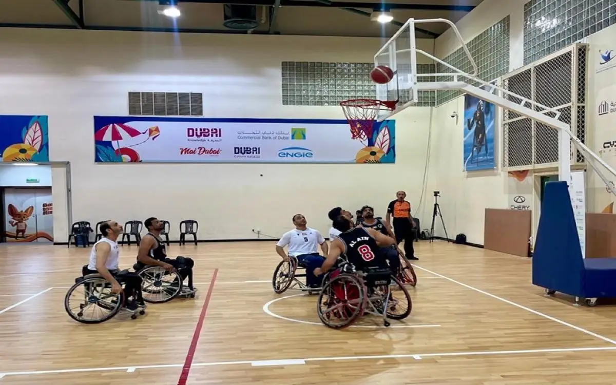 سلة خورفكان تكتسح في دبي على الكراسي المتحركة